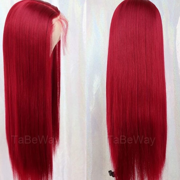 💫22” RED STRAIGHT LONG LACE FRONT WIG💫…NEW
